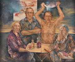 -FAMILIE-II, 2023, Öl auf Leinwand, 100 x 120 cm