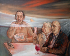 Über die Menschen II, 2020, Öl auf Leinwand, 80 x 100 cm